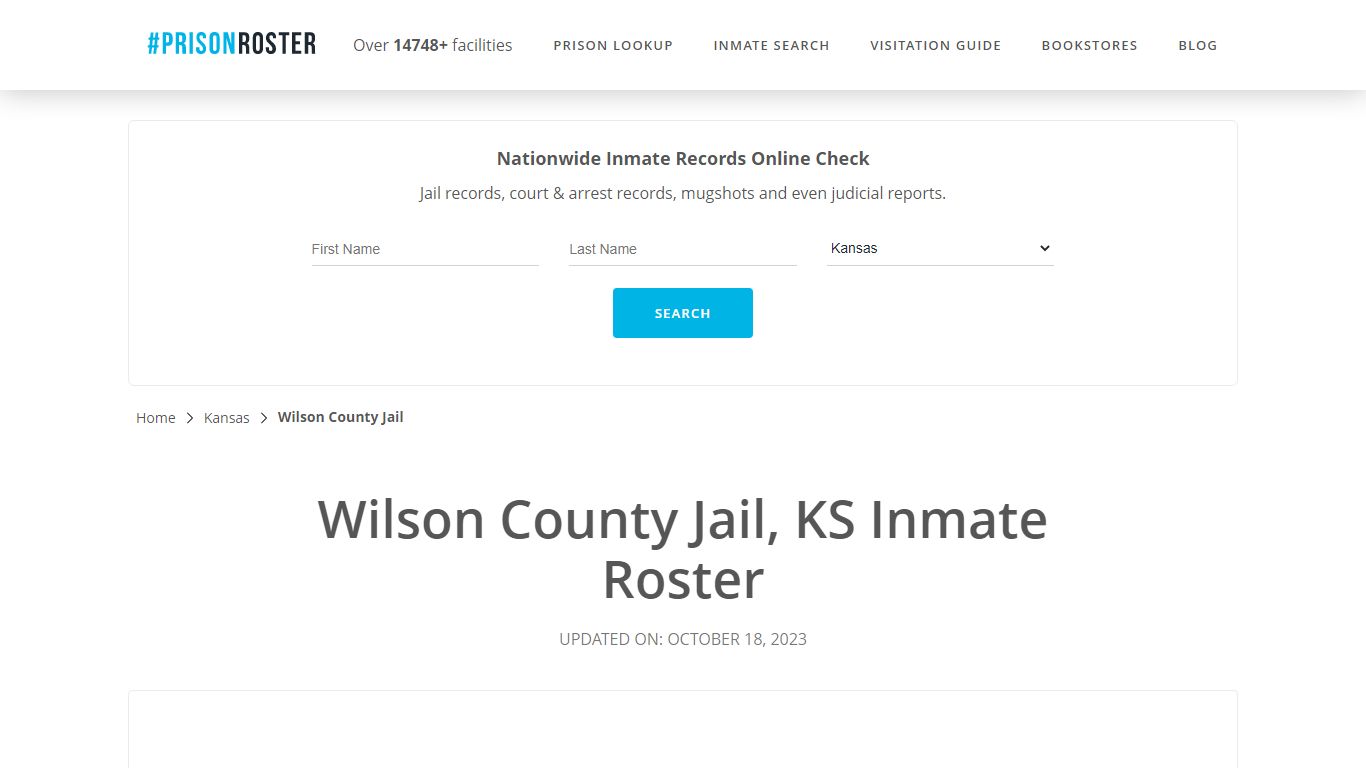 Wilson County Jail, KS Inmate Roster - Prisonroster